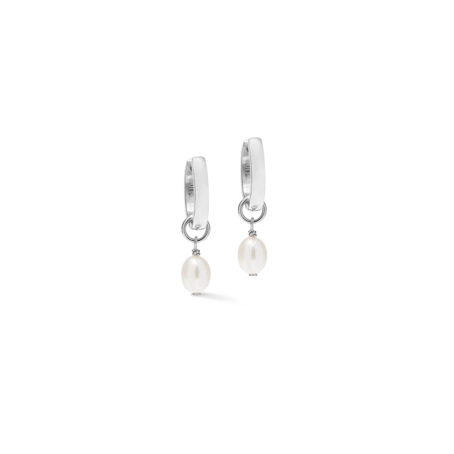 Hoop Cosmic Pearls Soft Silver