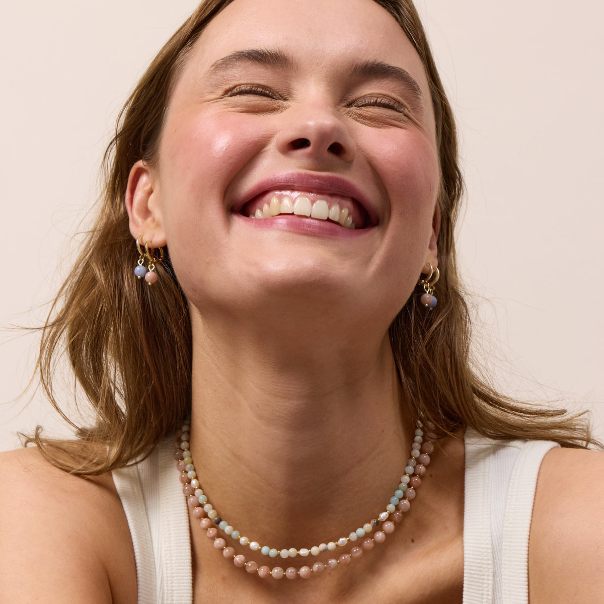 Ellie Amazonite Pearl Necklace