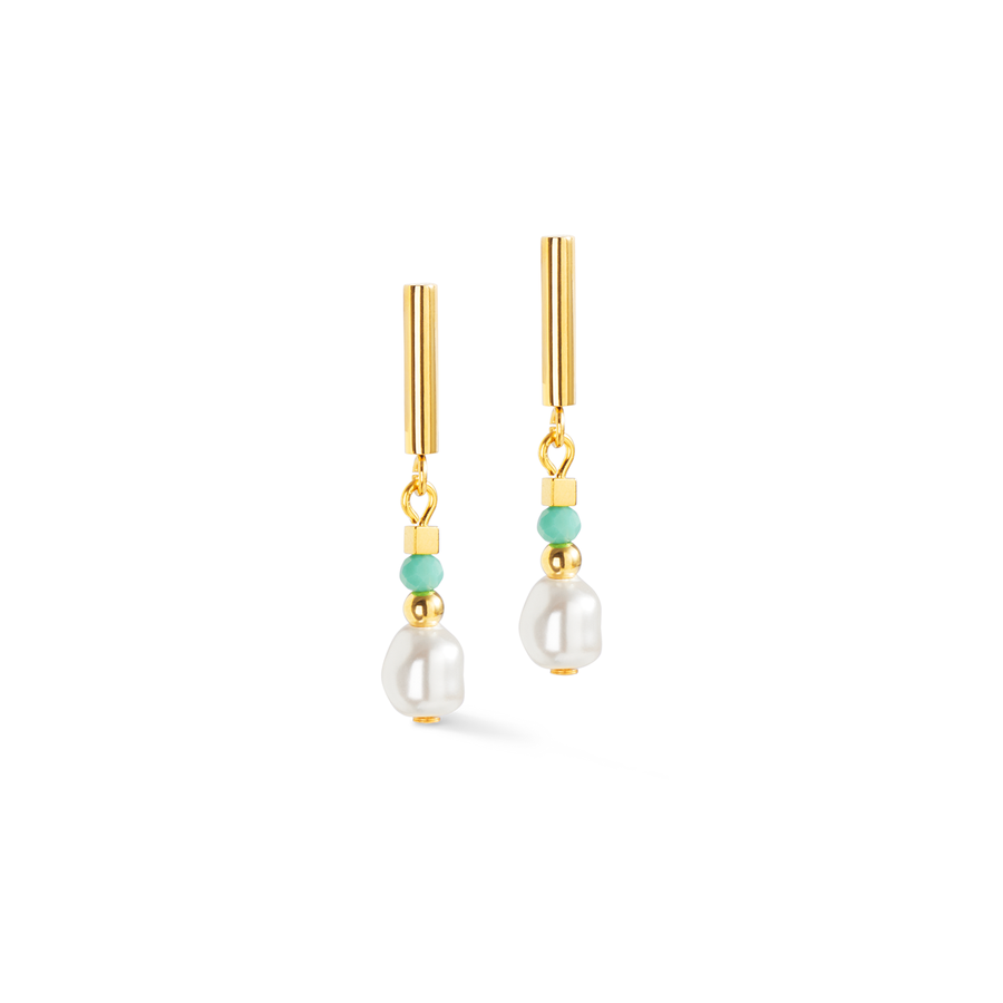 Earrings Lagoon Pearl Gold-Mint