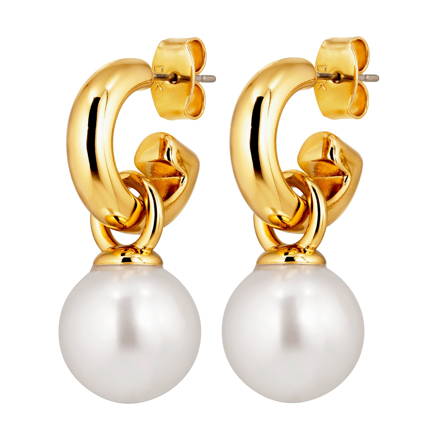 Lona SG White Pearl Earrings