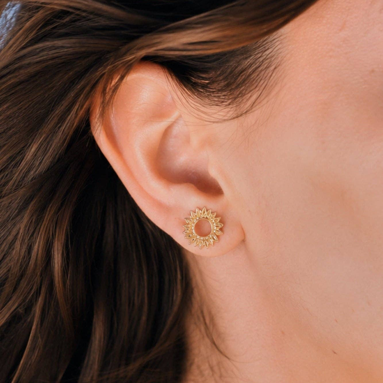 Nails Sunflower Earrings