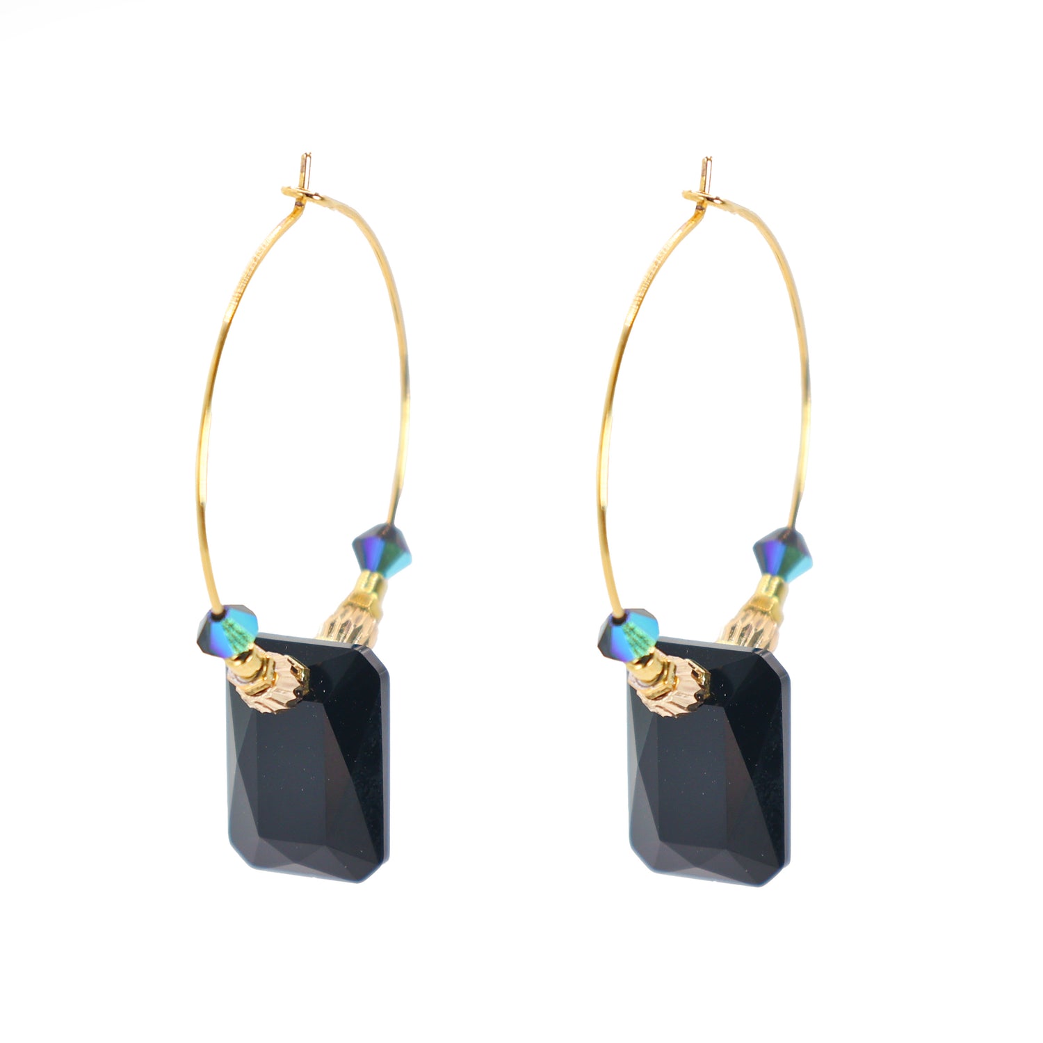 Amara Luxe Hoops - Black