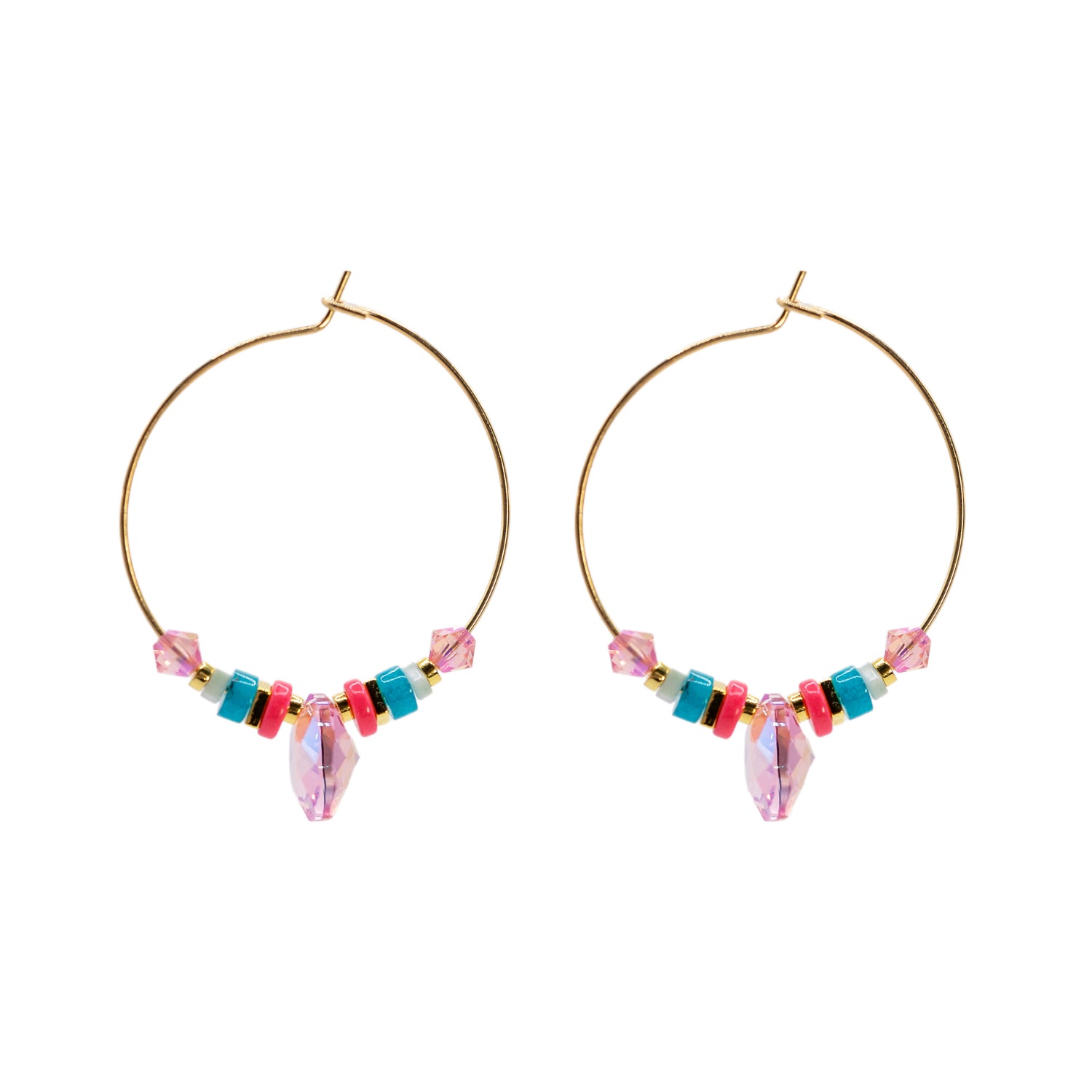 Kaleidoscope Fiesta Drop Hoops