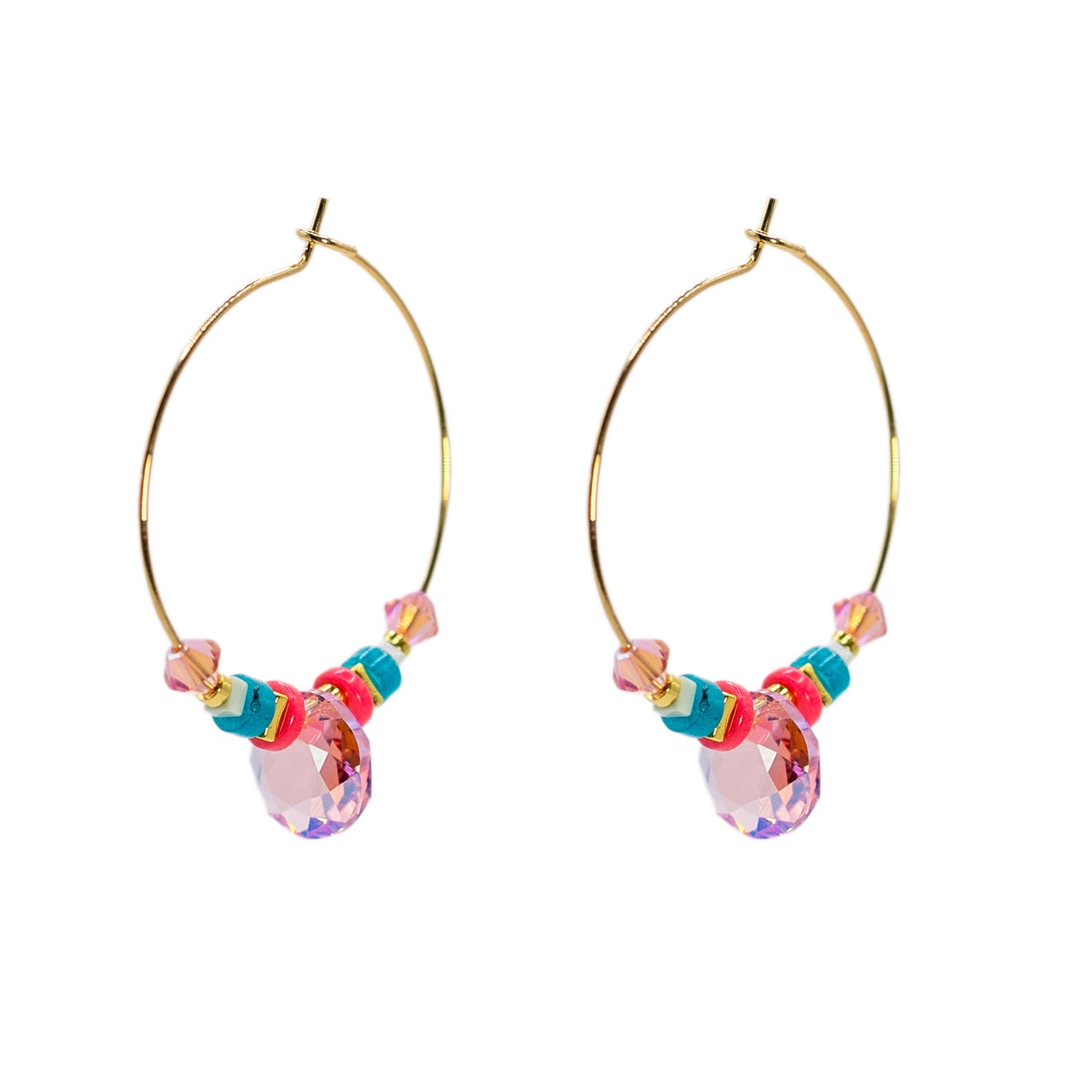 Kaleidoscope Fiesta Drop Hoops
