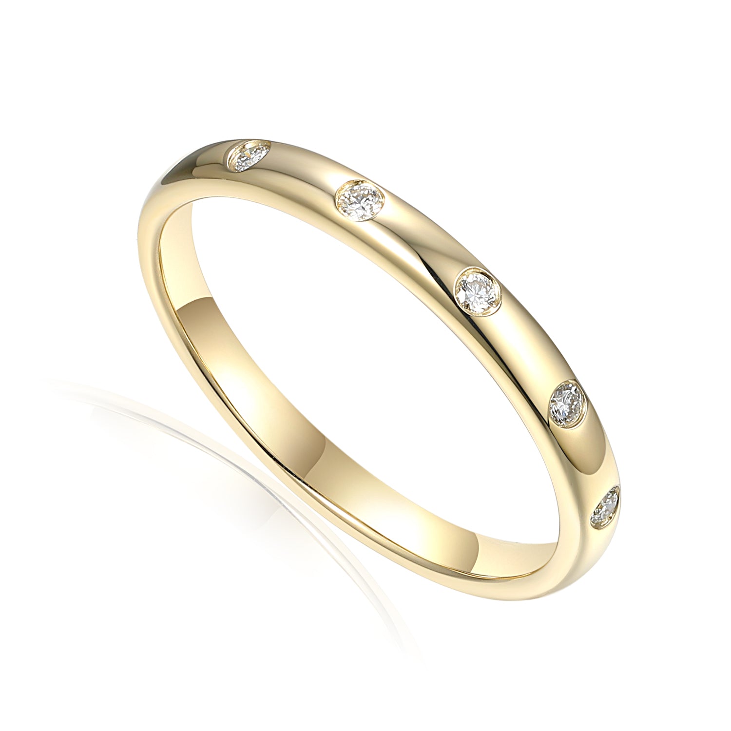Elegant Diamond Band in 9ct Yellow Gold