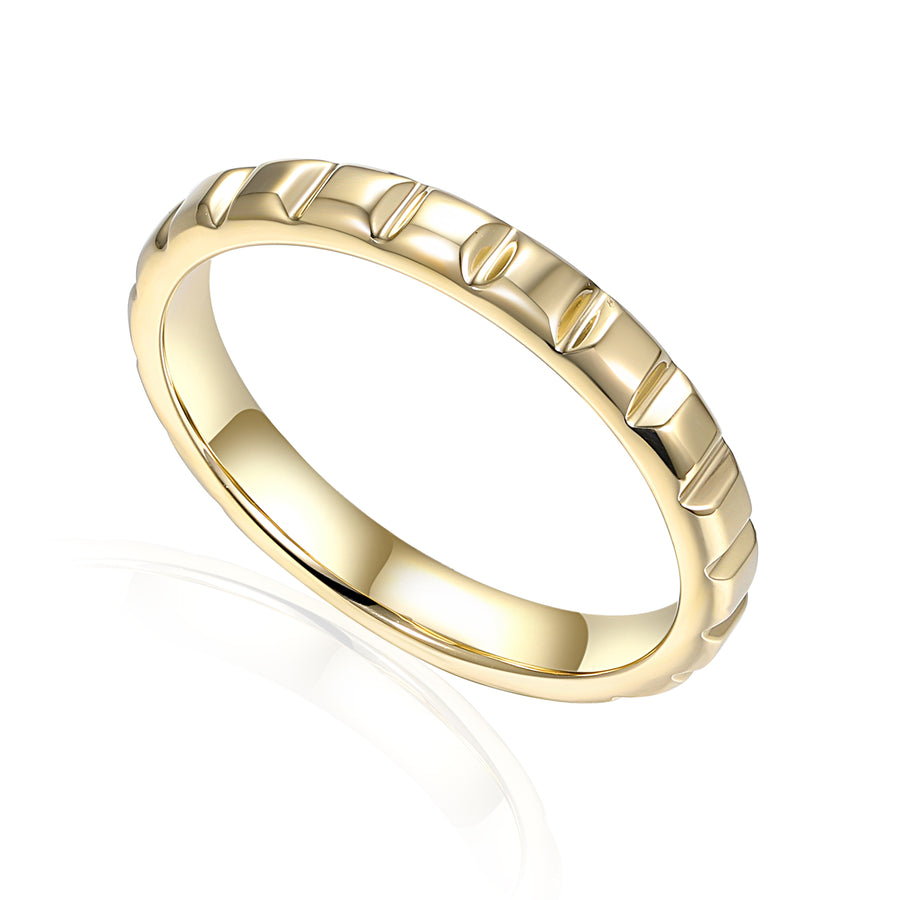 Groove Band Ring in 9ct Yellow Gold