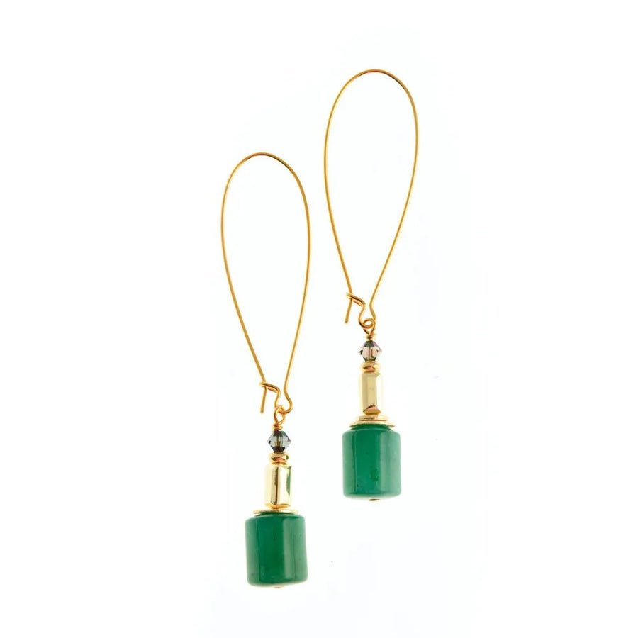 Wilde Emerald Drama Earrings Long