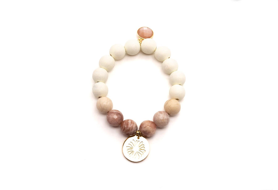 HD Soft Rose Moon Bracelet