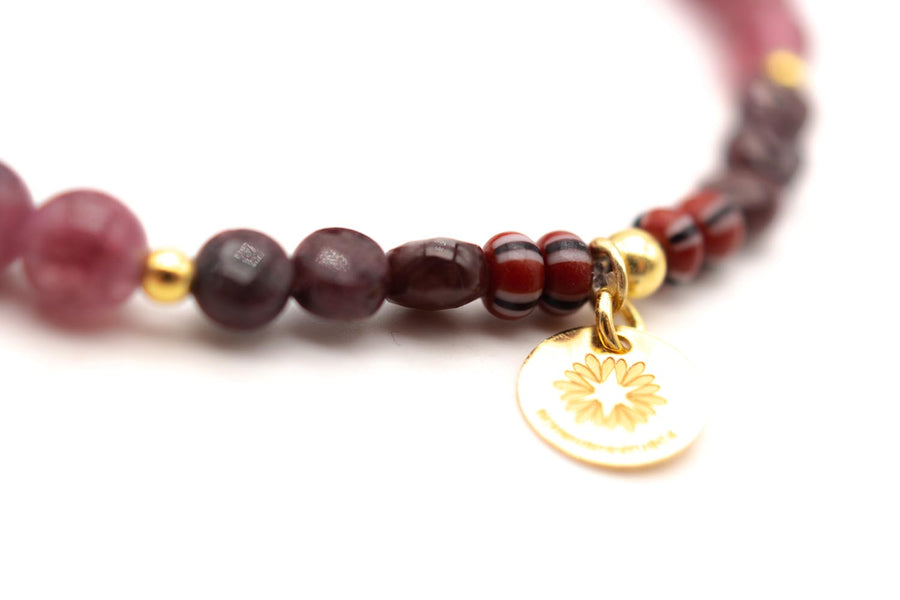 Mala Single Burgundy Crush Bracelet