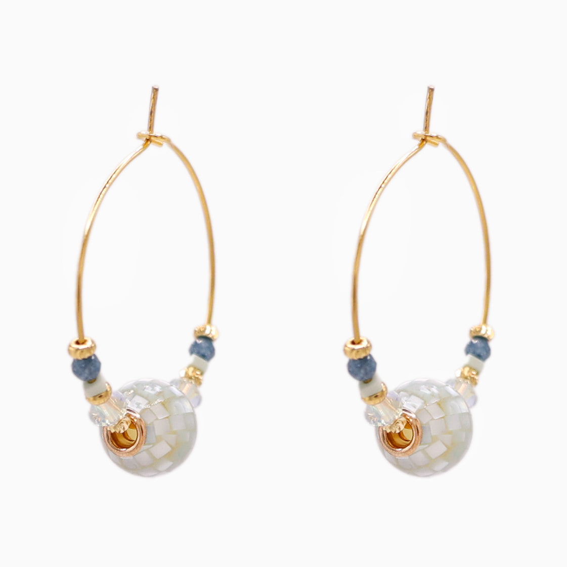 Atlantic Drift Mother of Pearl Hoops