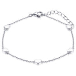 This delicate multi heart bracelet is perfect as an everyday staple.&nbsp;&nbsp;  925 Sterling Silver. Yellow Gold Plated Silver. B1025/B1025Y