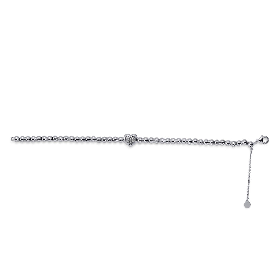 Pave Heart Bracelet