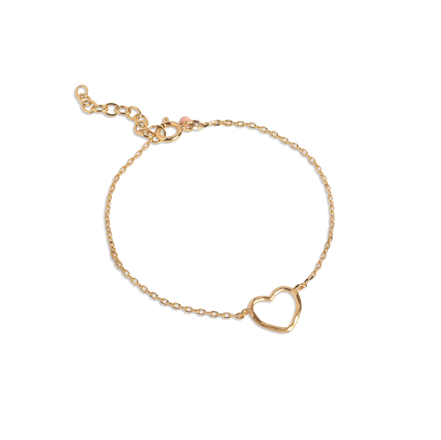 Organic Heart Bracelet - Gold Plated