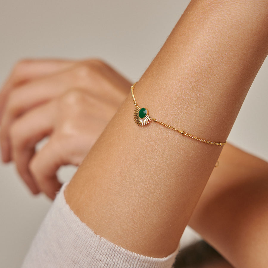 Soleil Bracelet -Petrol Green