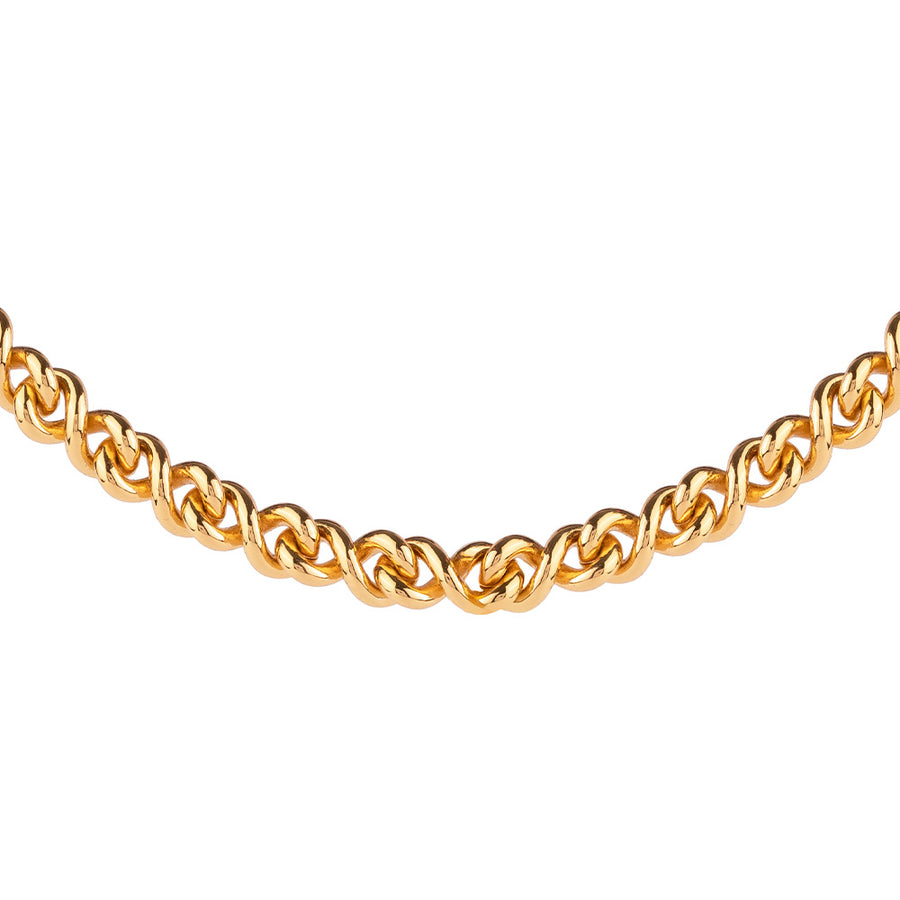 Athena Twisted Mesh Necklace - Gold