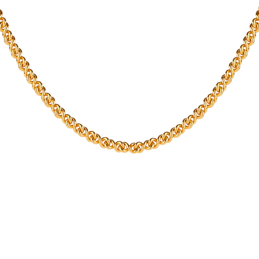 Athena Twisted Mesh Necklace - Gold