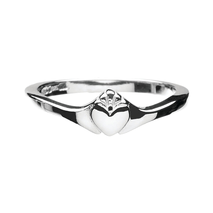 Silver Contemporary Claddagh Ring