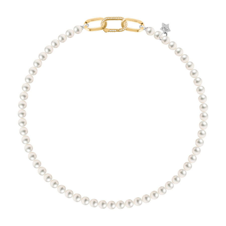 Diva Pearl Necklace - Gold