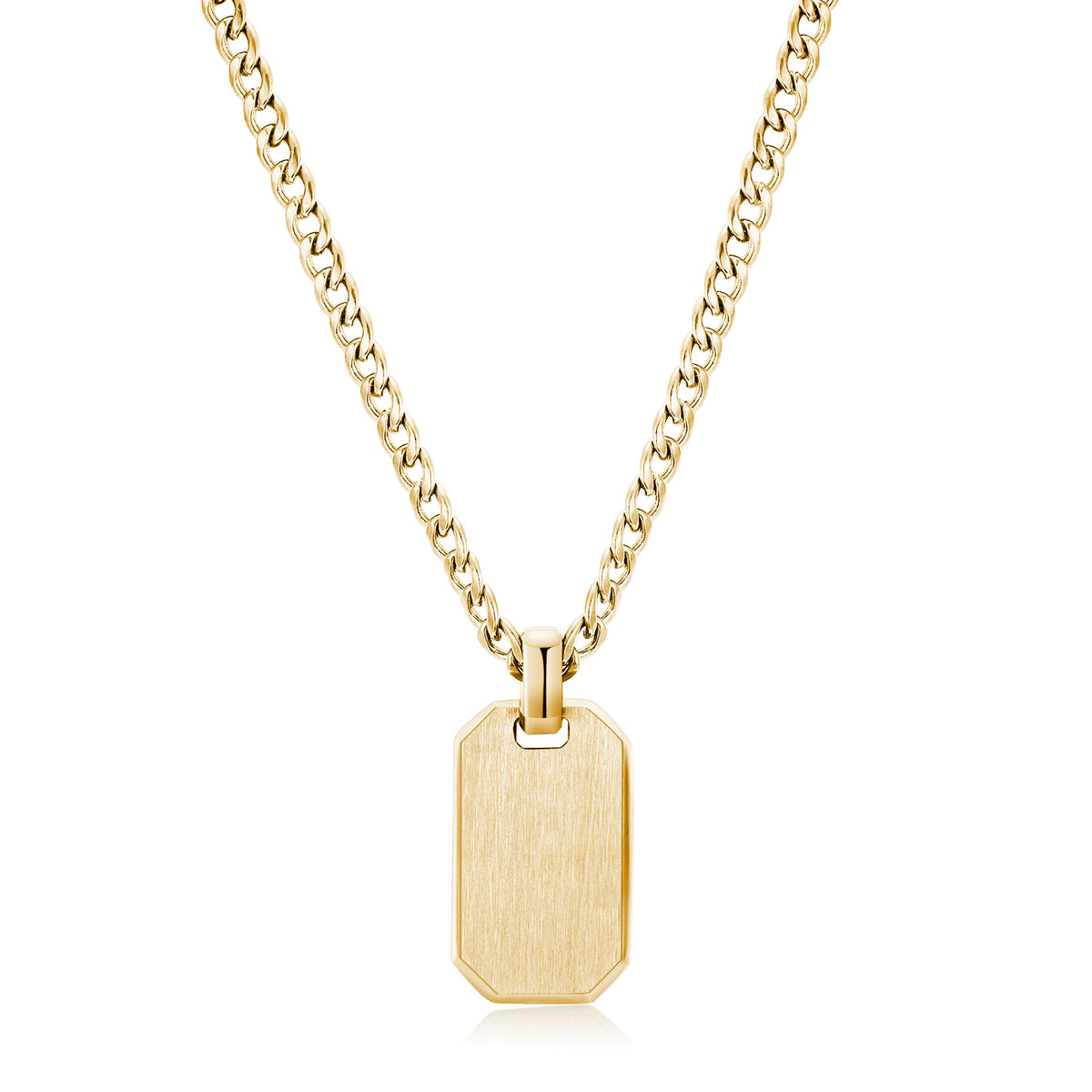 Ink Tag Gold Necklace
