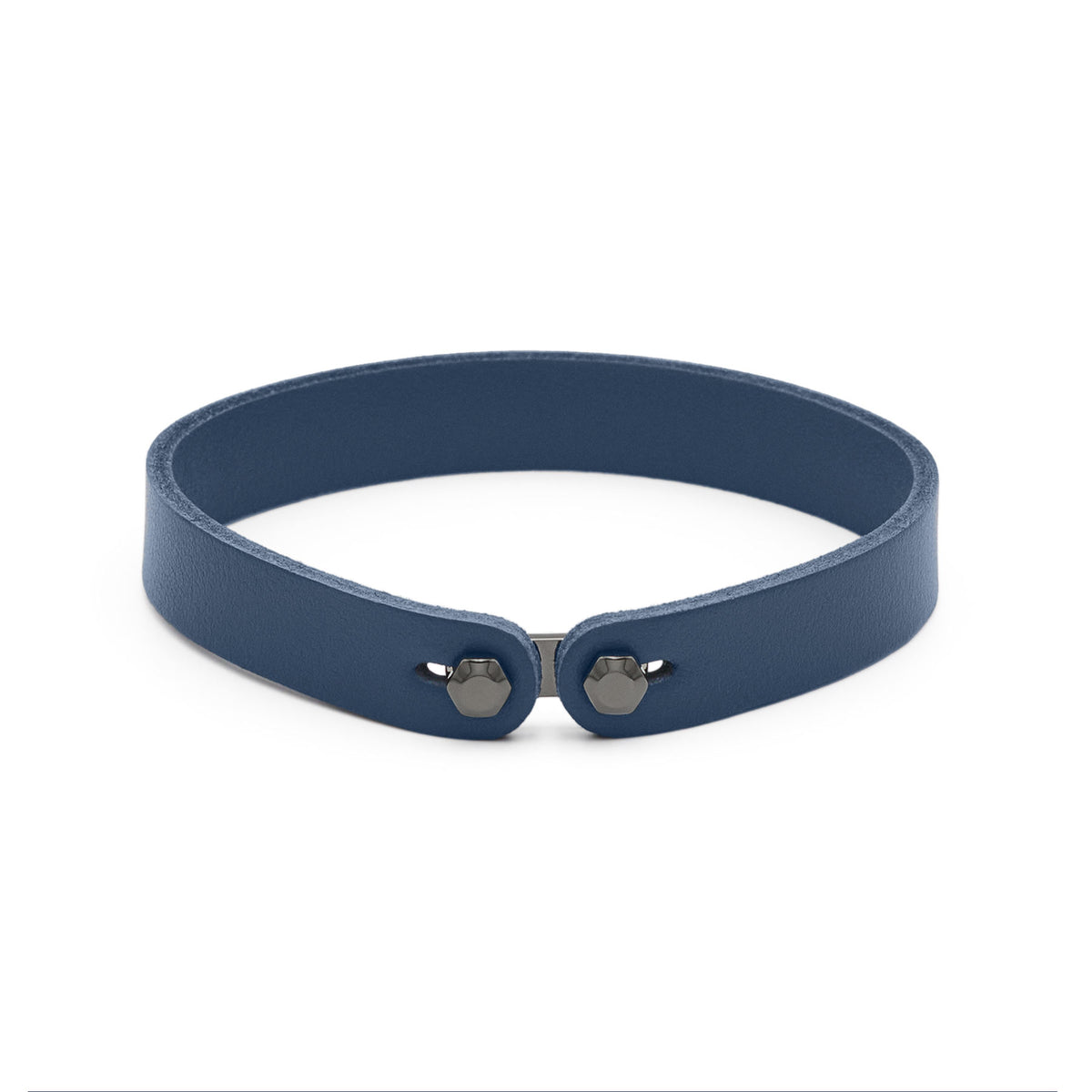 Ink Blue Leather Bracelet
