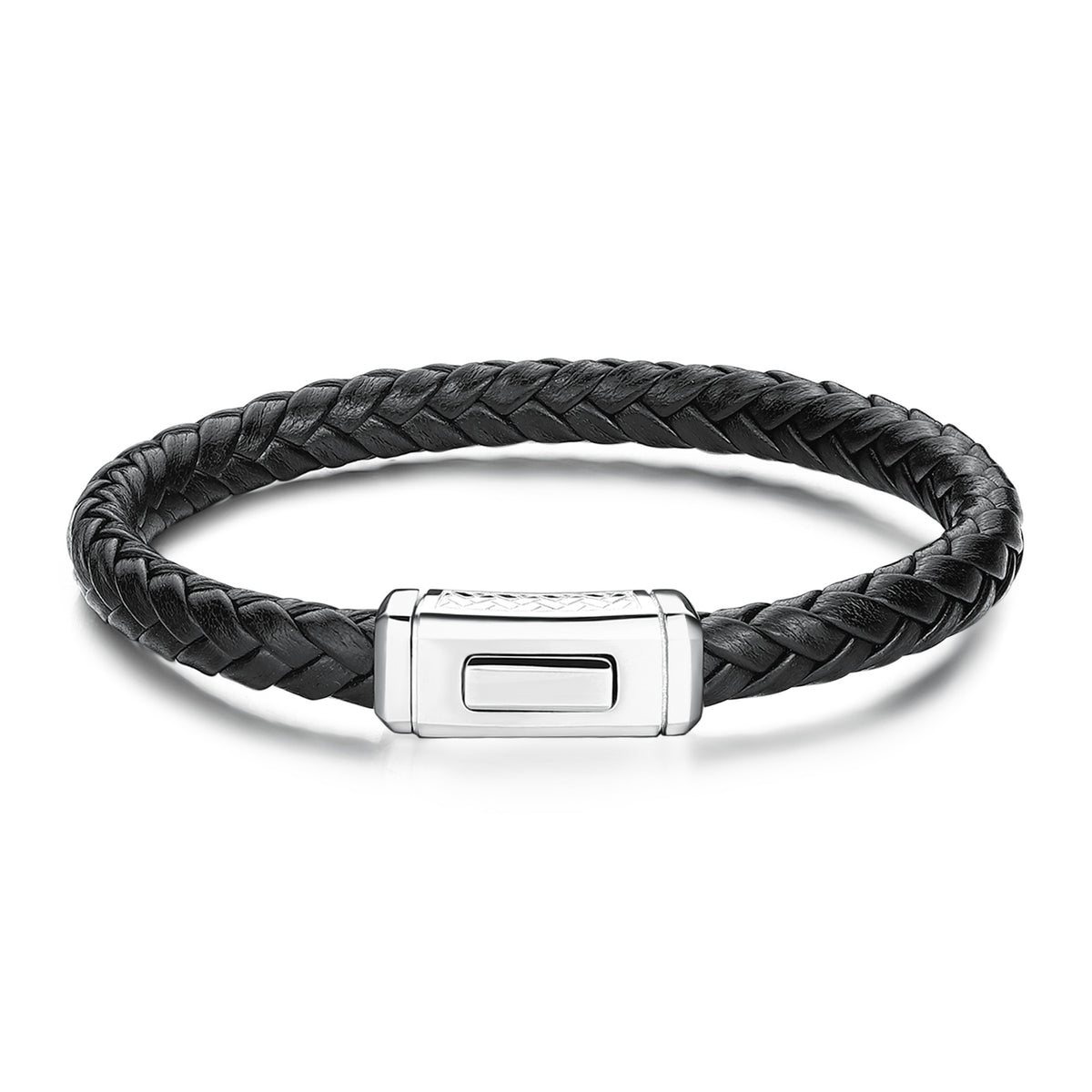Logan Black Leather Bracelet