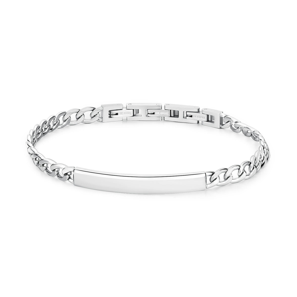 Riptide Curb Silver Bracelet
