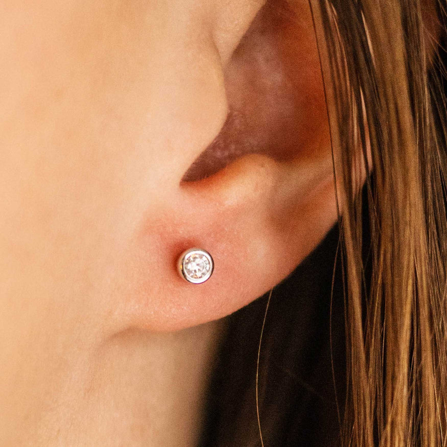 Small Bold Band Stud Earrings