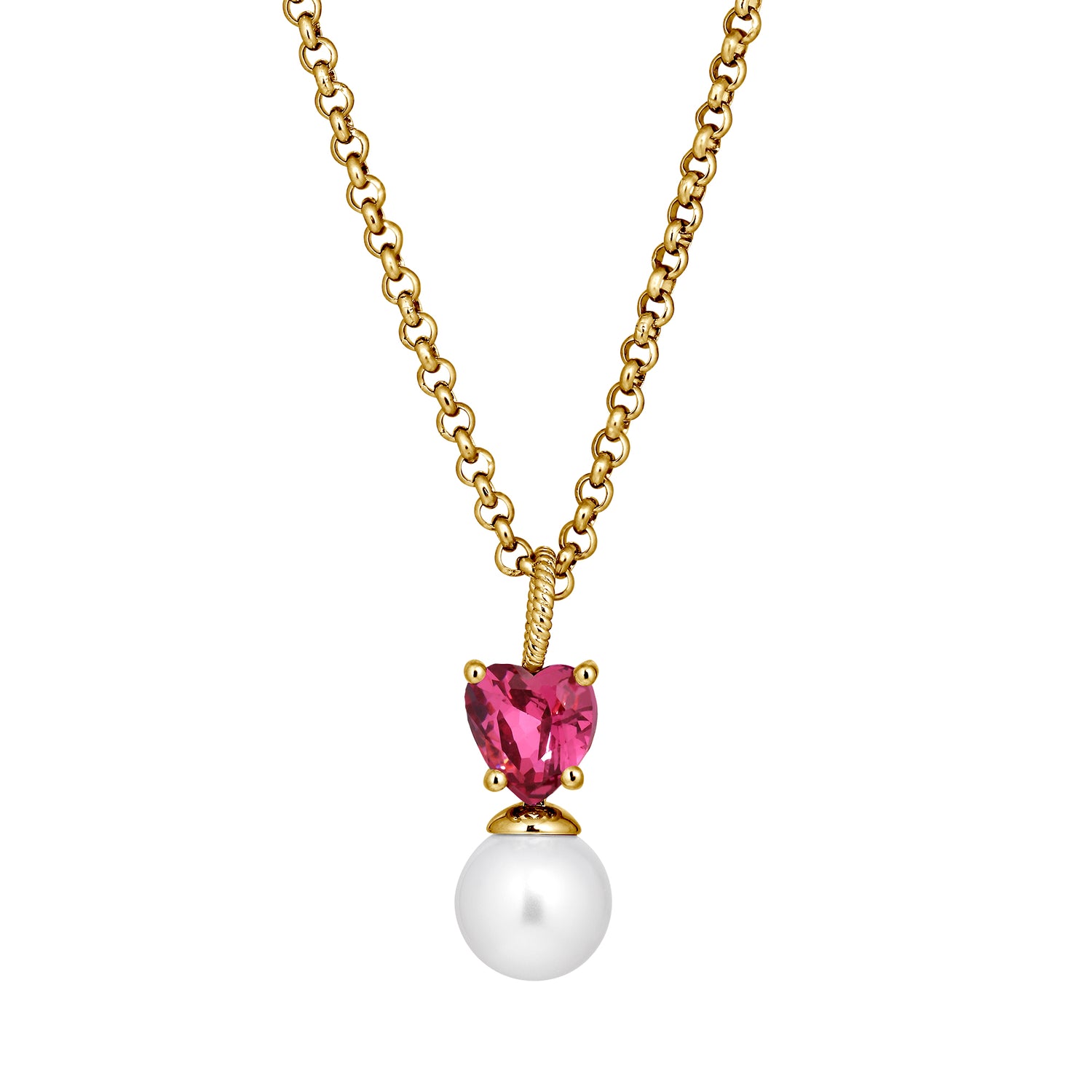 Colume SG Rose/White Pearl  Necklace