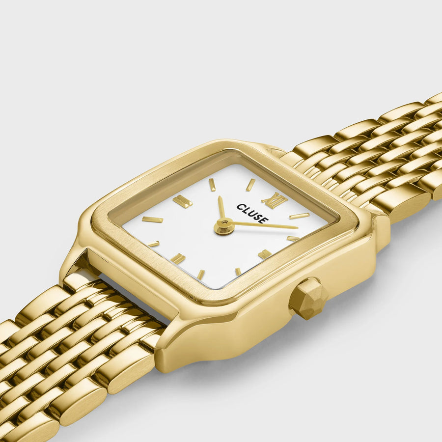 Cluse Gracieuse Petite Watch Steel, White, Gold Colour