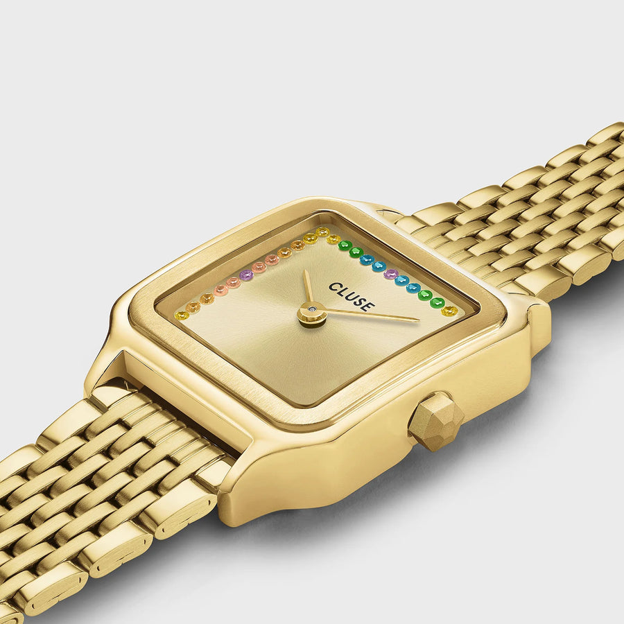 Cluse Gracieuse Petite Watch Steel, Rainbow stones, Gold
Colour