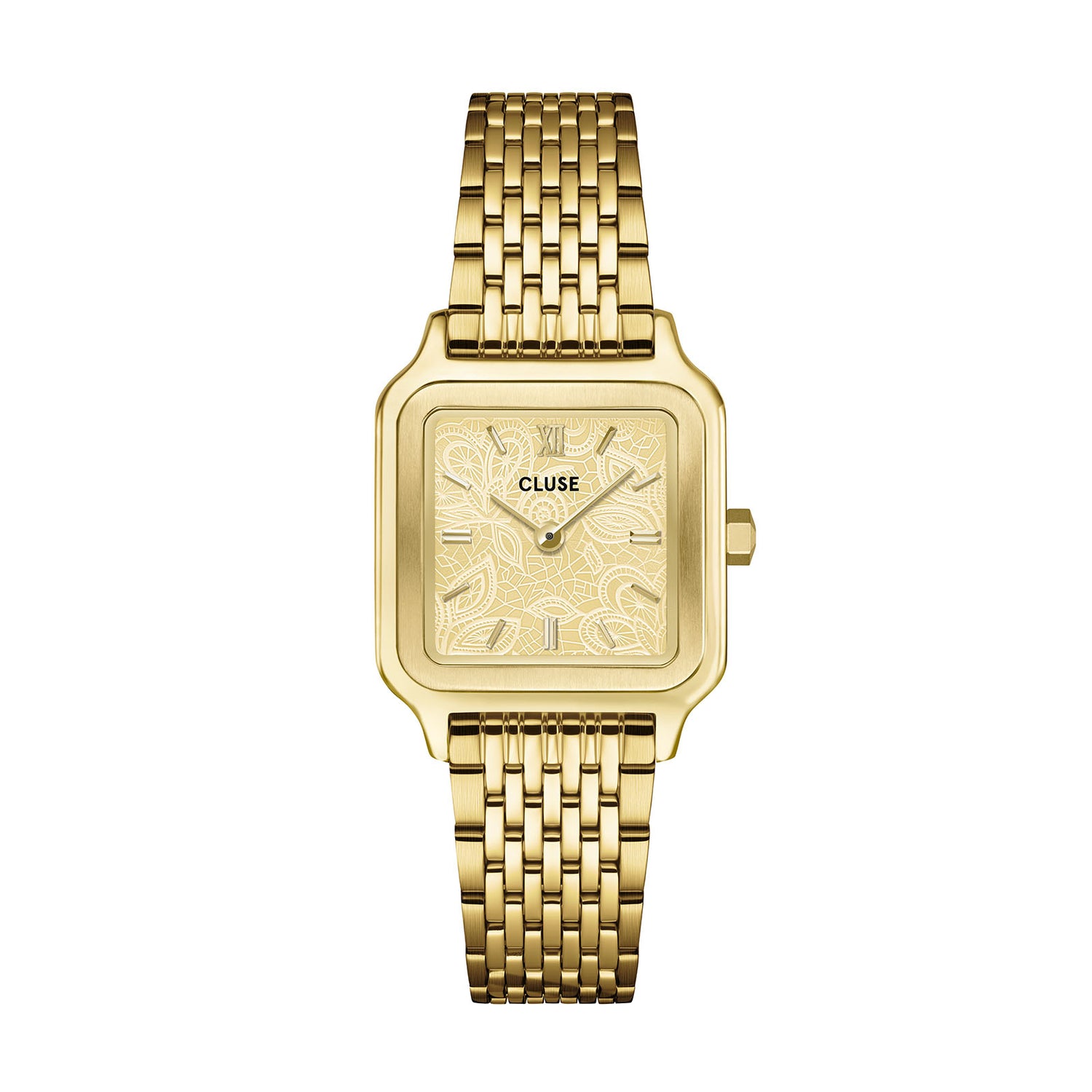 Cluse Gracieuse Petite Watch Steel, Lace Textured, Gold