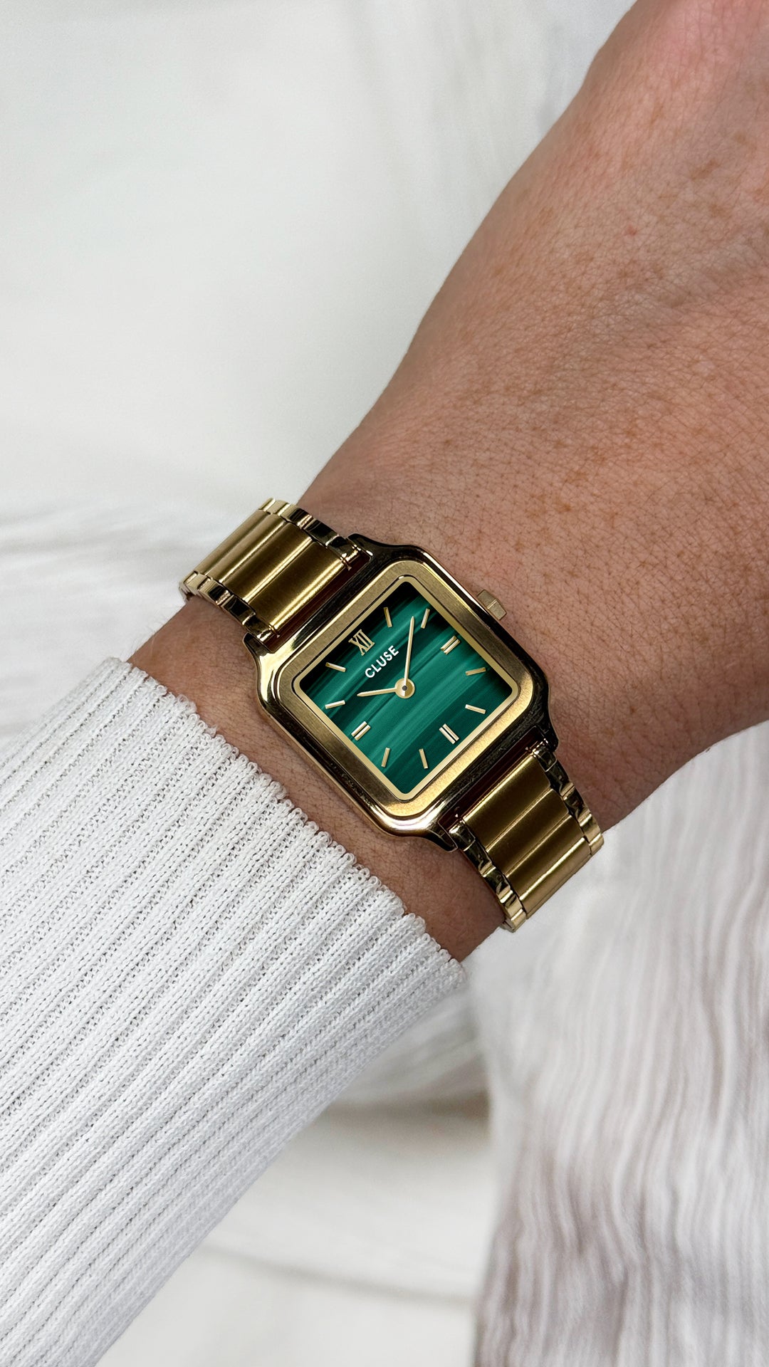 Cluse Gracieuse Petite Watch Steel, Green, Gold Colour