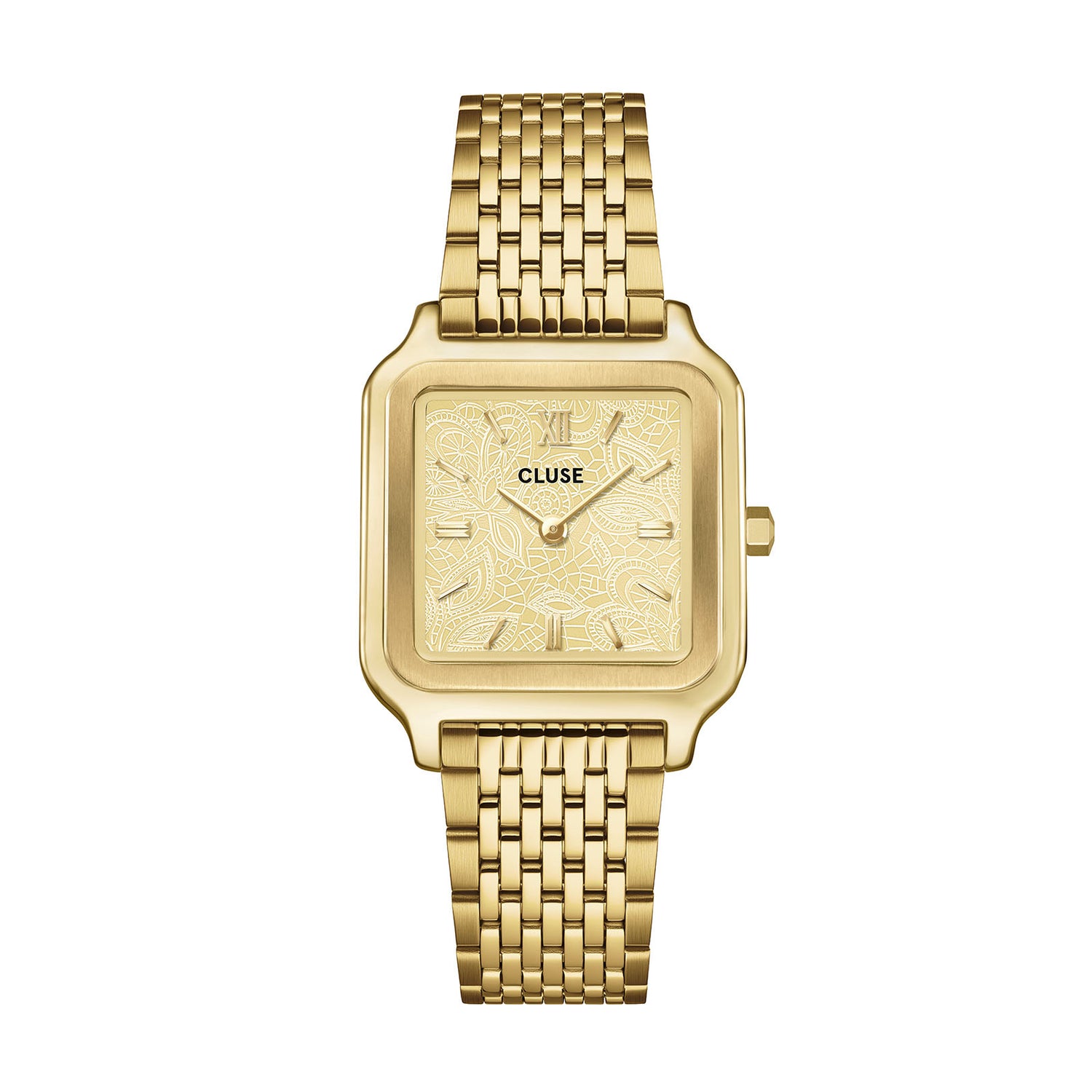 Cluse Gracieuse Watch Steel, Lace Textured, Gold