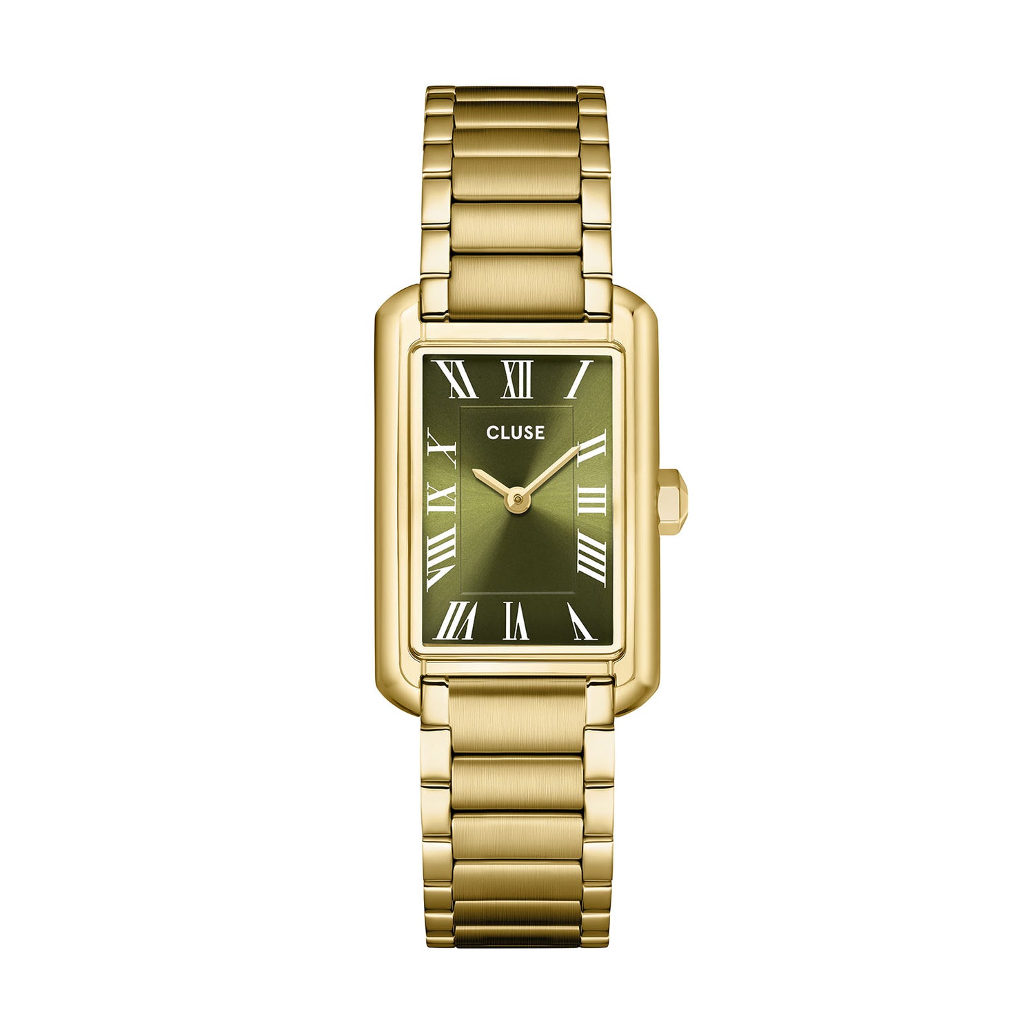 Cluse Belisenna Watch Steel, Olive, Gold