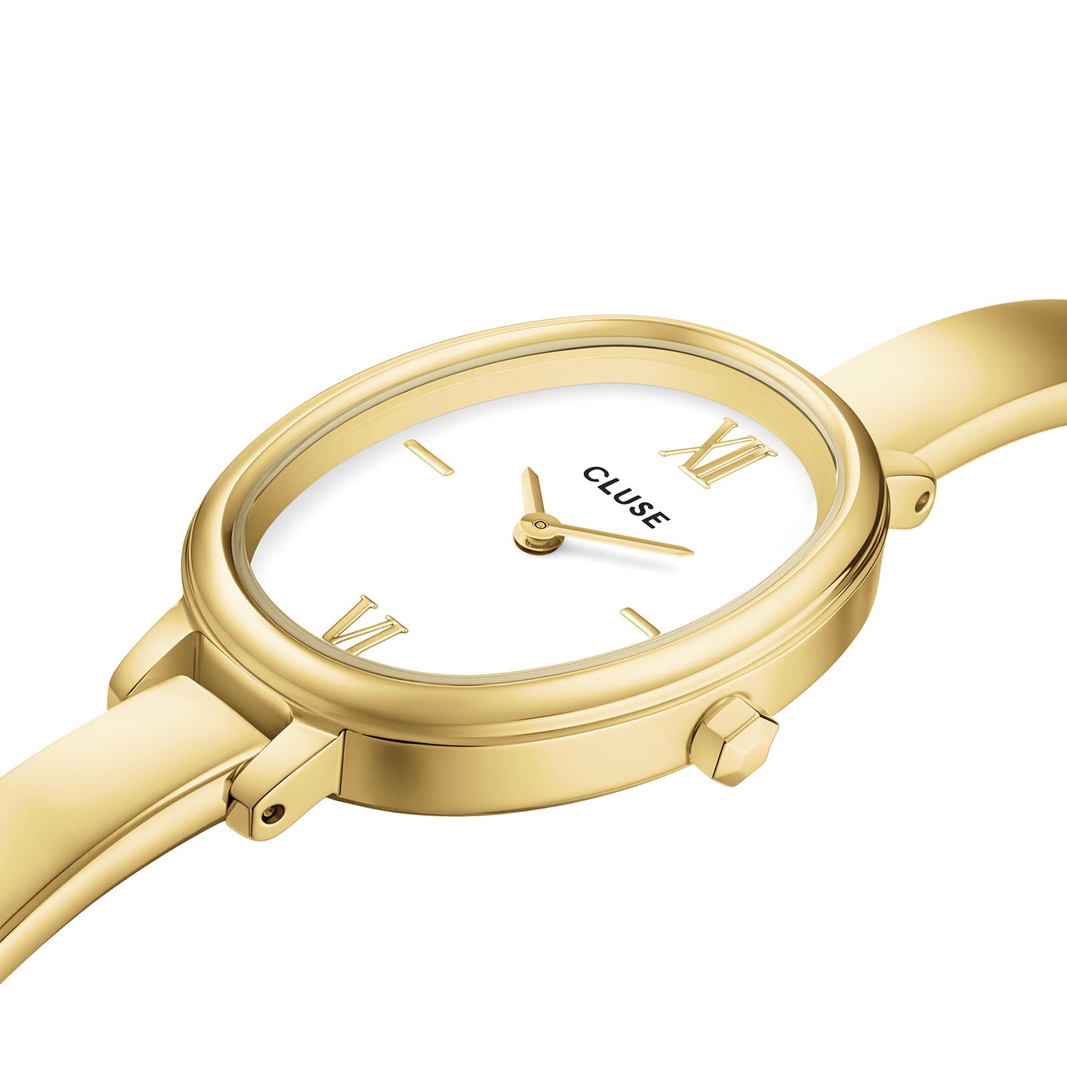 L'Ovale Watch Steel, White, Gold