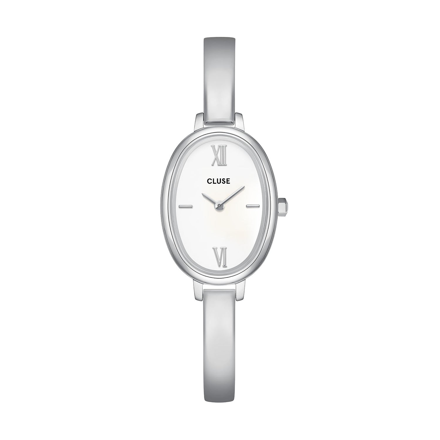 Cluse L'Ovale Watch Steel, White, Silver
