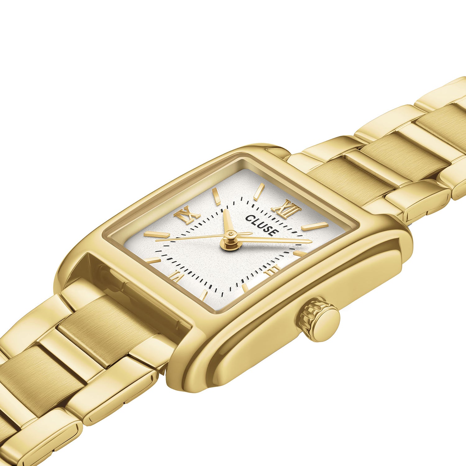 Anglée Watch Steel, White, Gold Colour