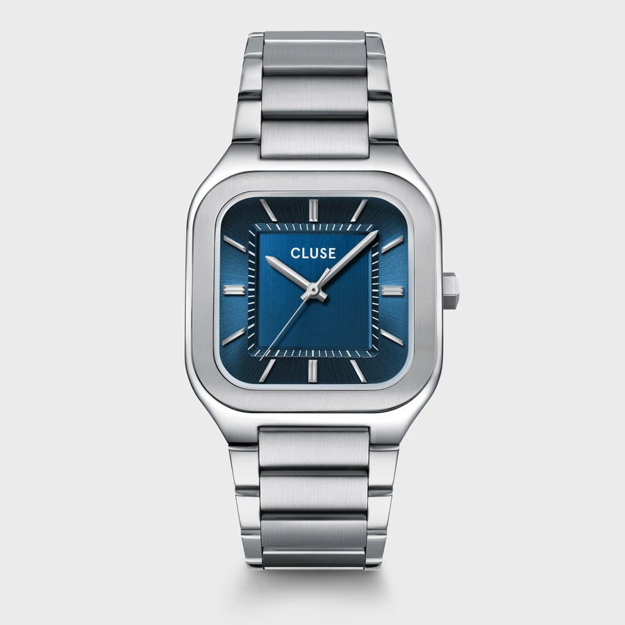 Cluse Quadrus Steel, Blue, Silver Colour