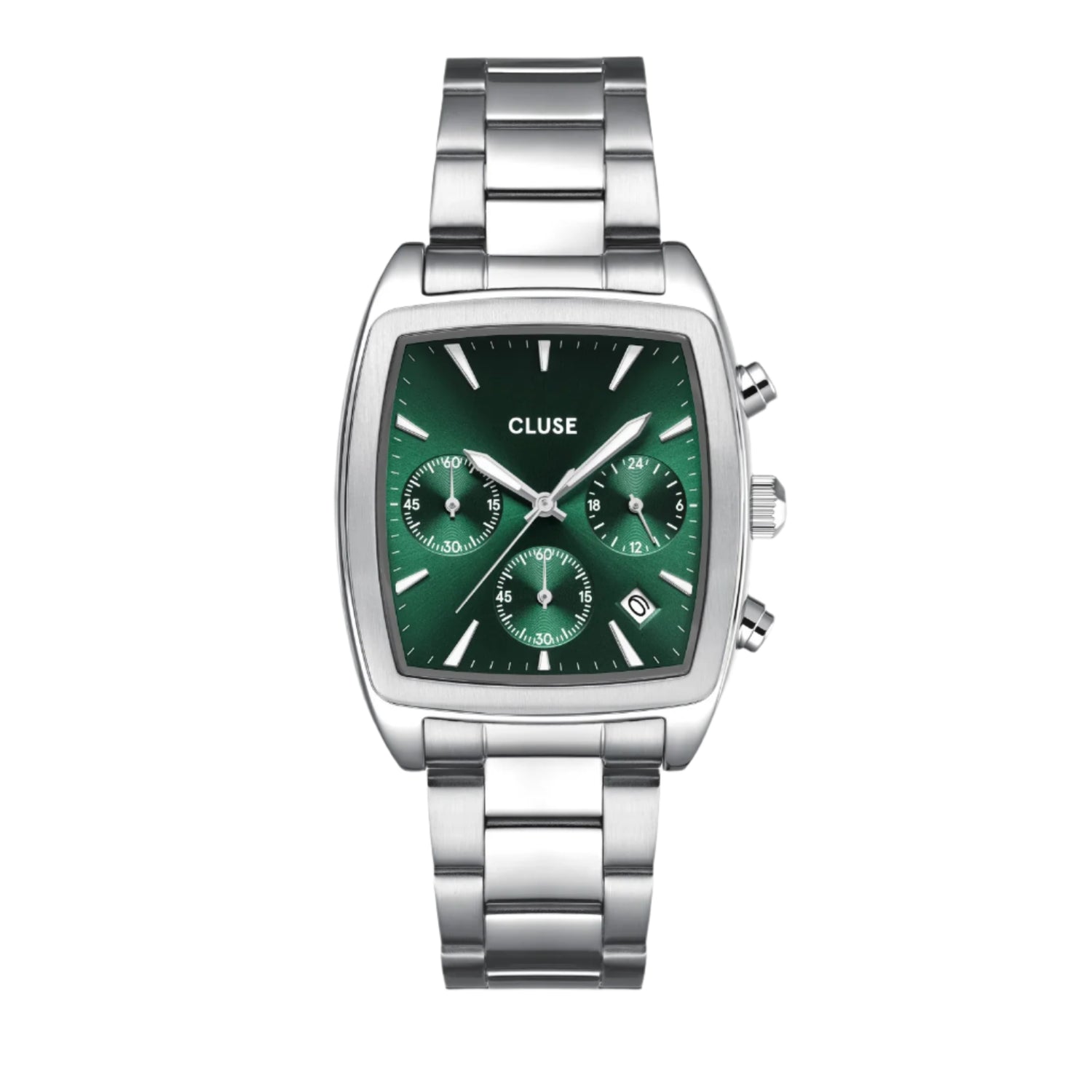 Cluse Quartaut Watch Steel, Green, Silver
