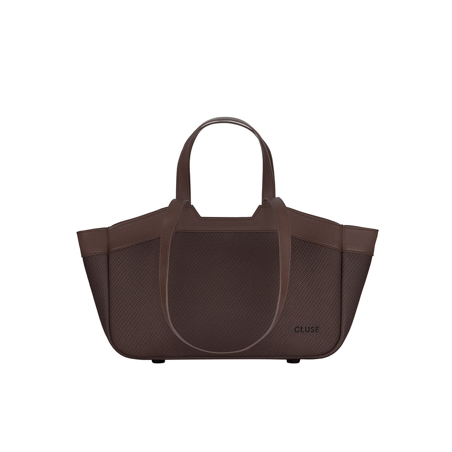 Cluse Tote Bag Petite, Textured Full Dark Brown Colour