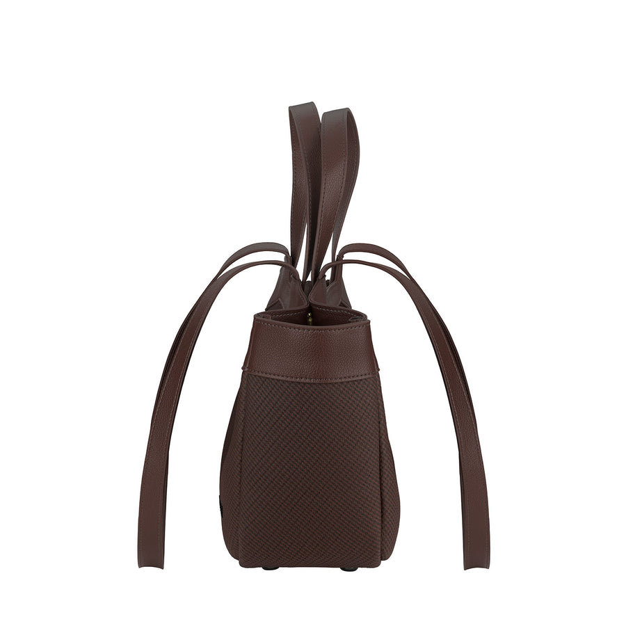 Cluse Tote Bag Petite, Textured Full Dark Brown Colour