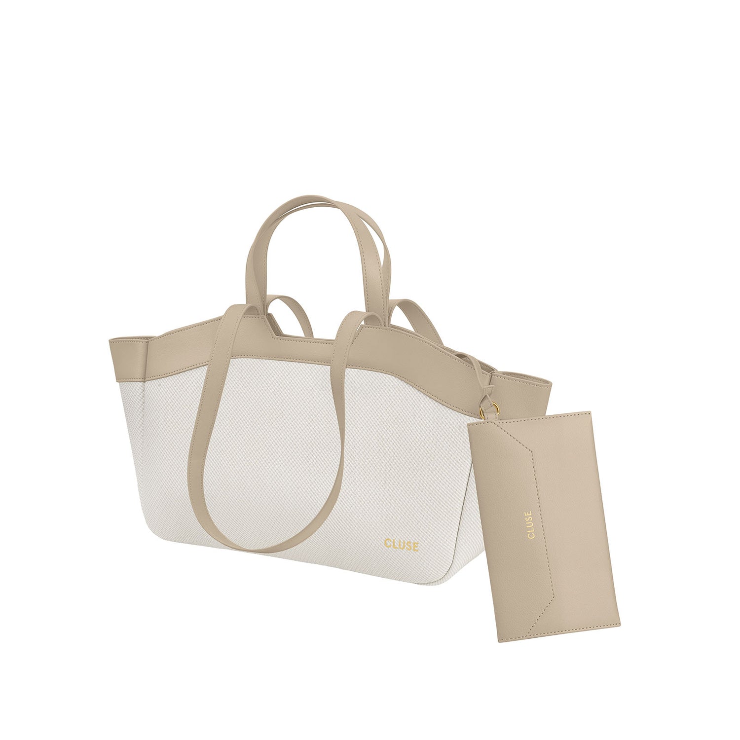 Cluse Tote Bag Petite - Textured Beige, Sand Colour