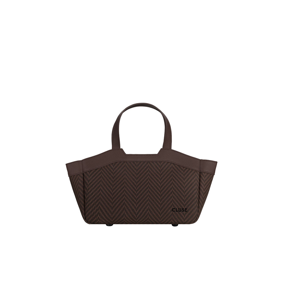 Cluse Tote Bag Mini, Textured Full Dark Brown Colour