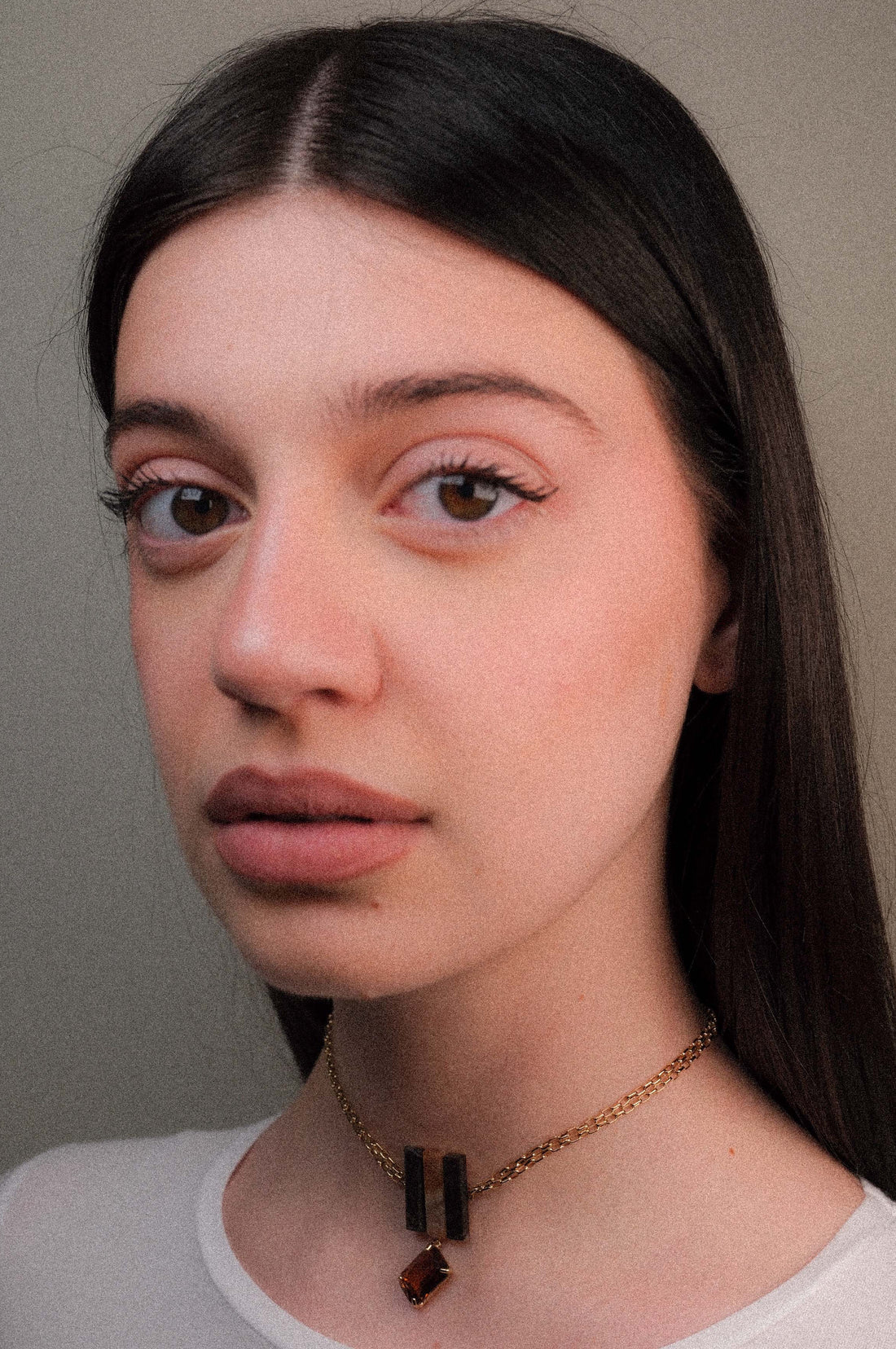 Gold Choker Necklace with Stones