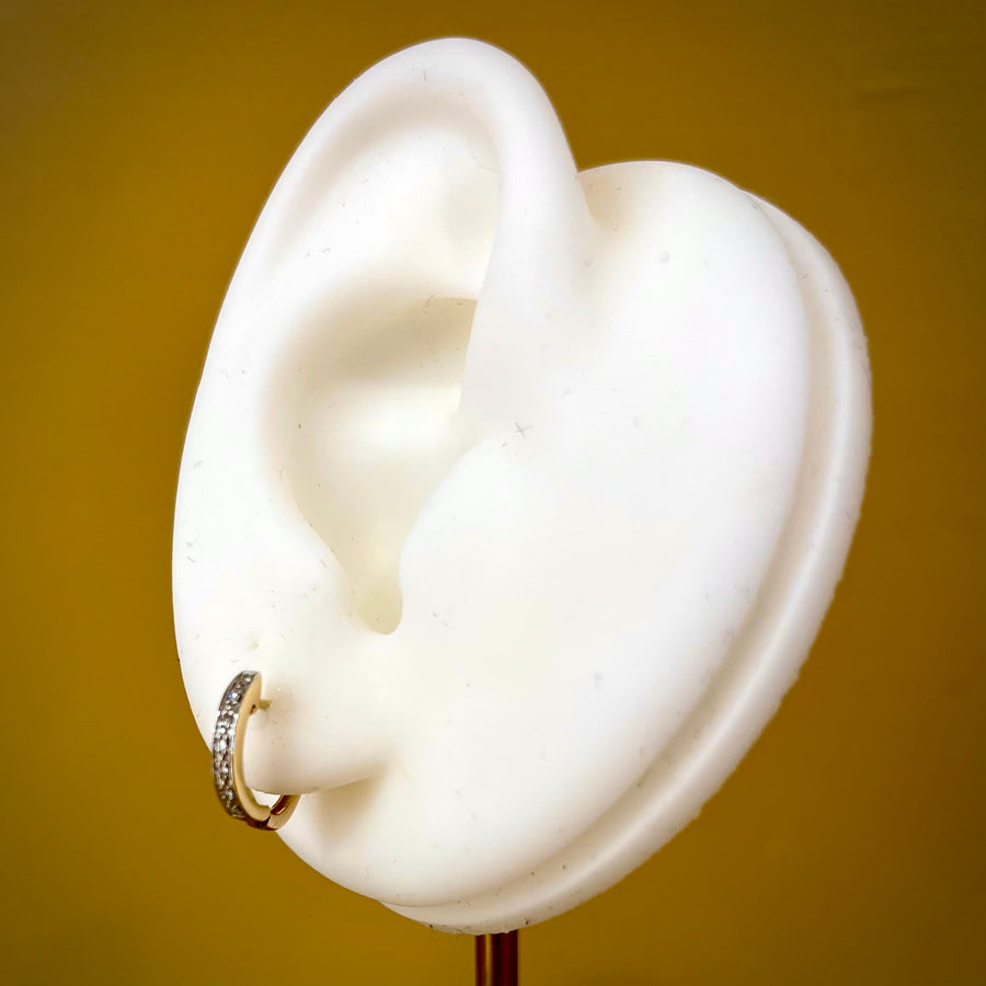 Diamond Hoop Earrings in 9ct Gold