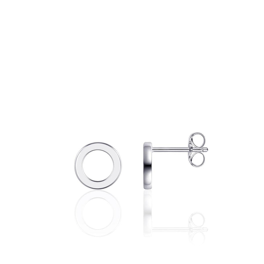 Silver Open Circle Earrings