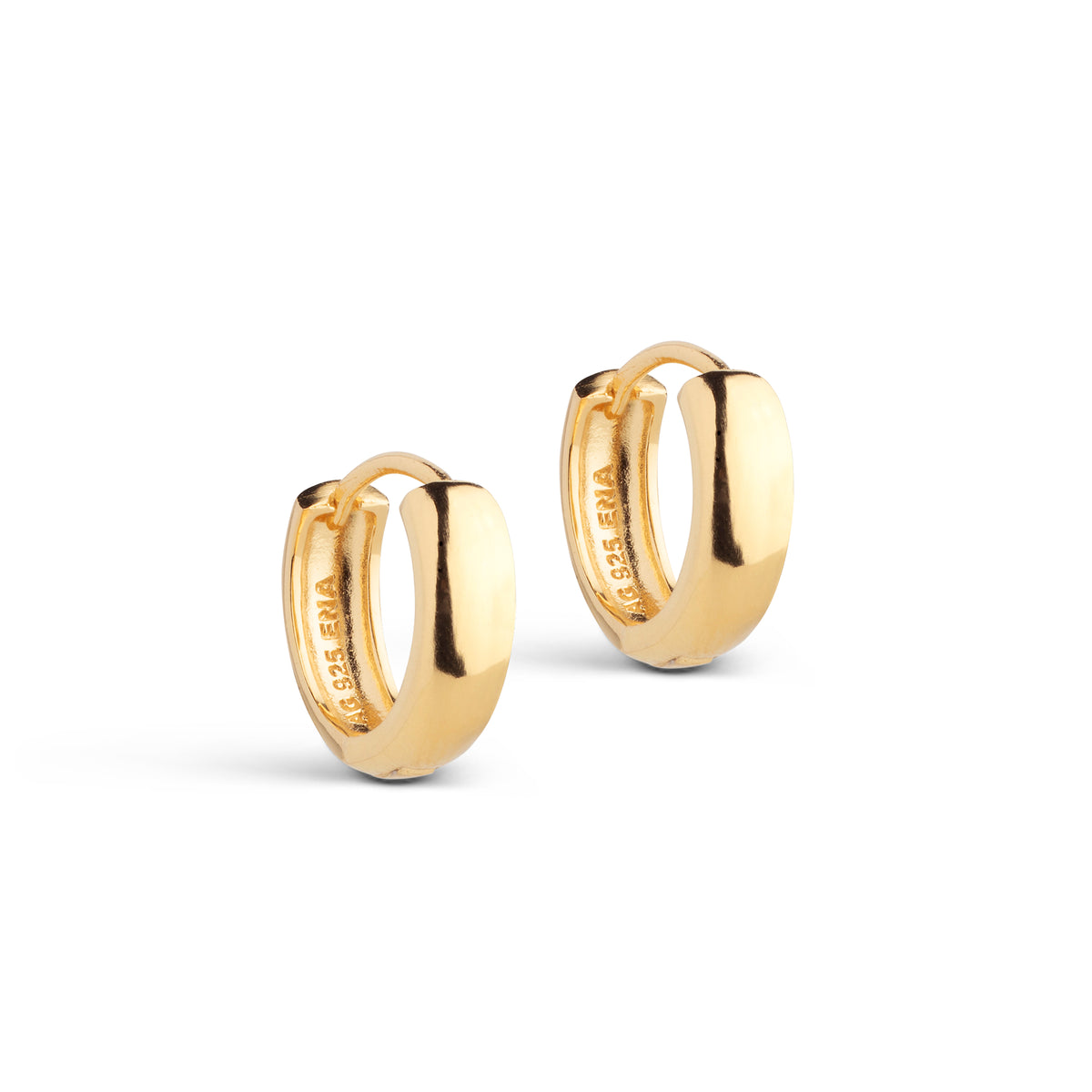 Classic Wide Hoops - Gold Plated