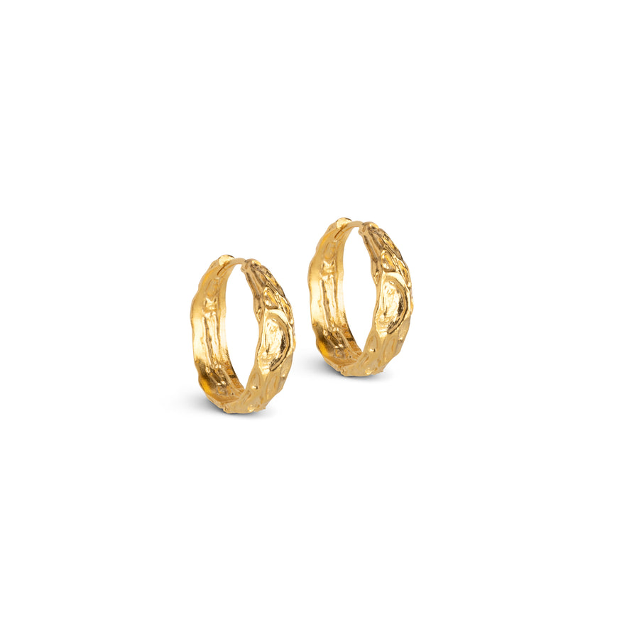 Nela Recycled 18ct Gold Plated Sterling Silver Earrings