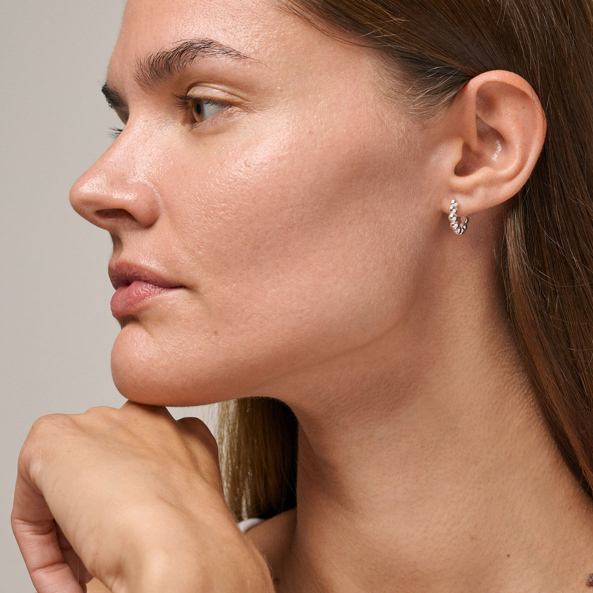 Ball Small Hoops - Sterling Silver