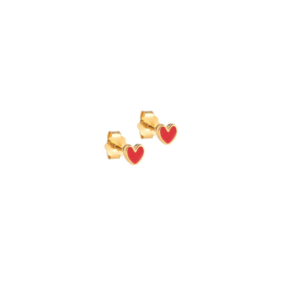 Amore Stud Earrings Red